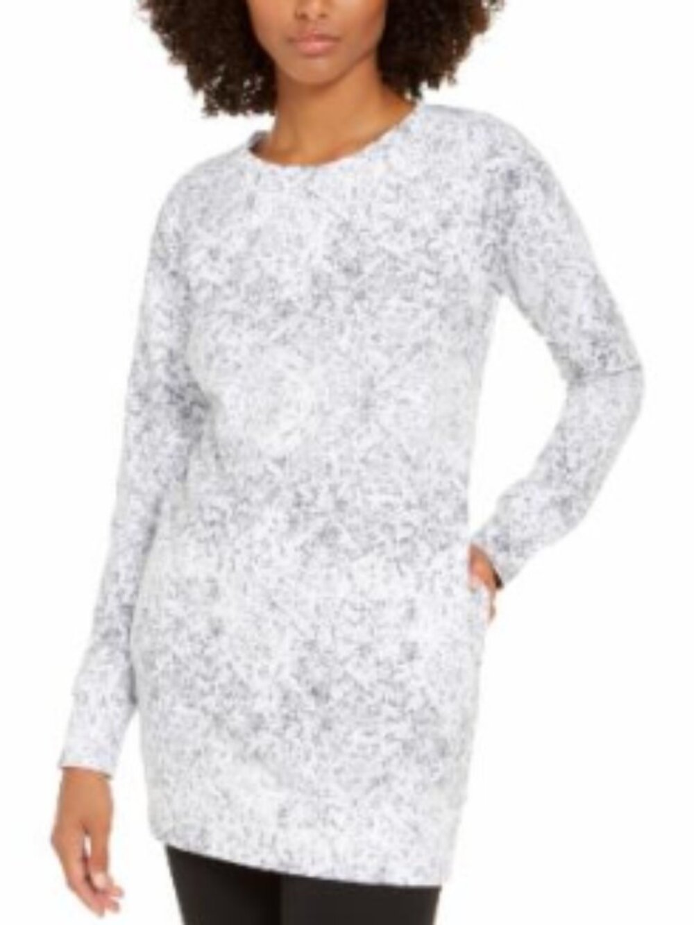 Ideology Women's Grey Snake Print Athletic Tunic XXL